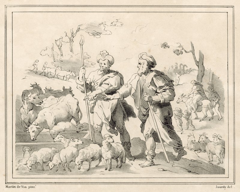 Dwóch pasterzy autorstwa Maarten de Vos