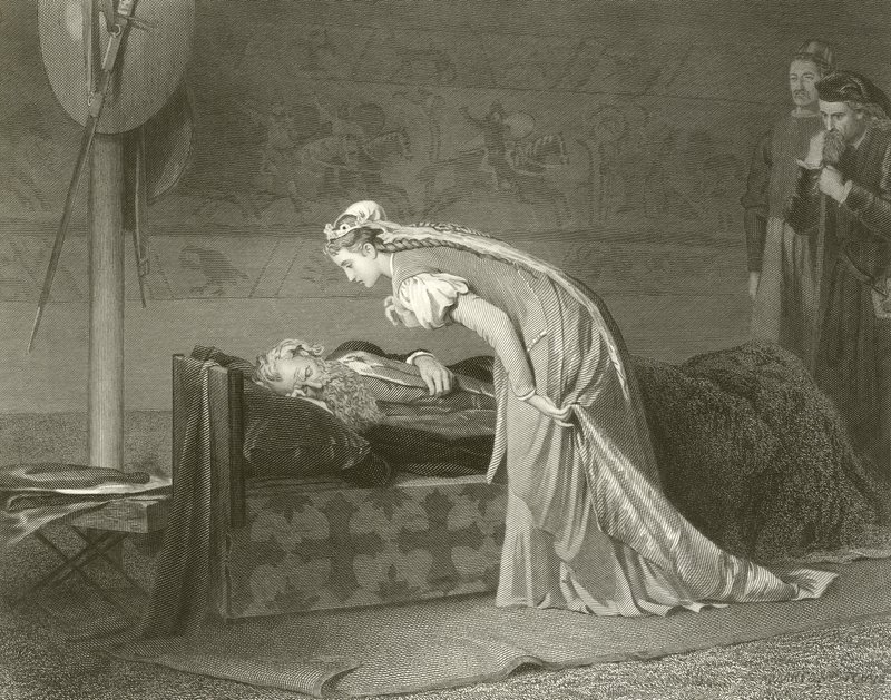 Lear i Cordelia autorstwa Marcus Stone