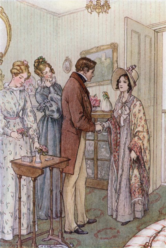 Ilustracja do żon i córek autorstwa pani Gaskell autorstwa Mary V. Wheelhouse