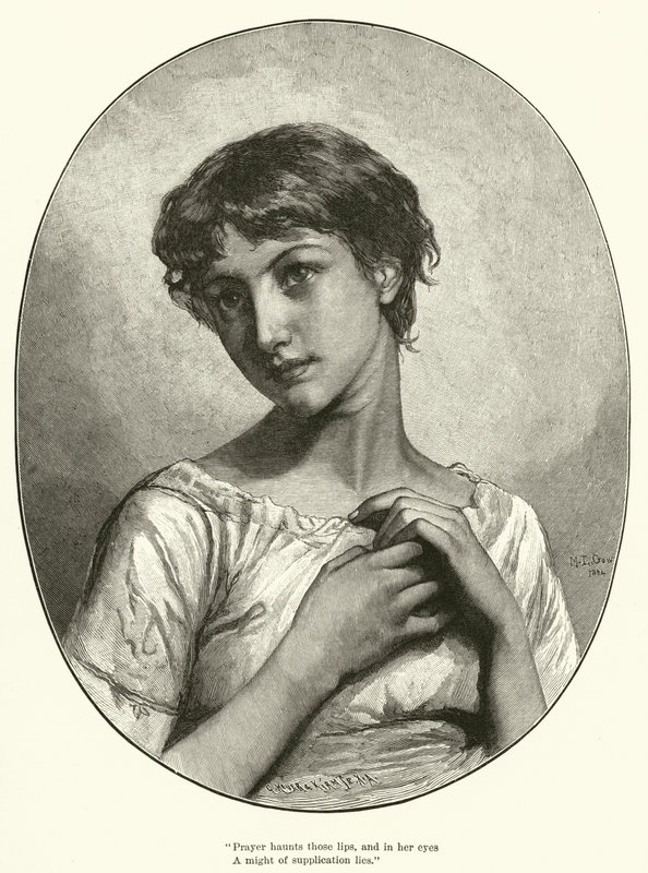 Modlitwa (grawerowanie) autorstwa Mary L. Gow
