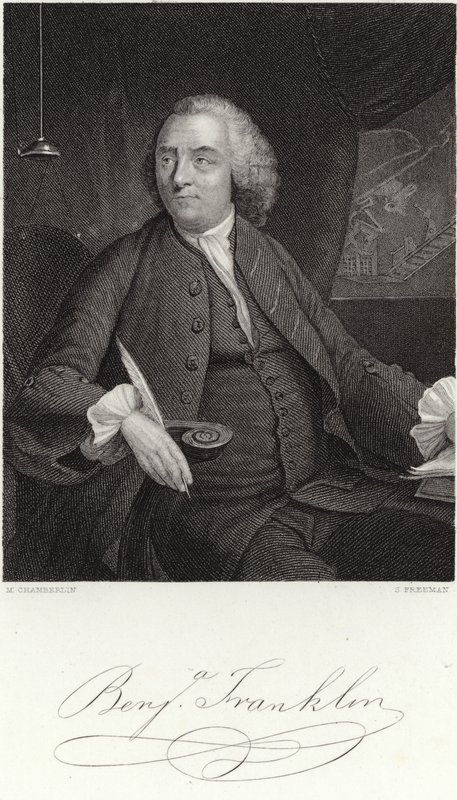 Benjamin Franklin autorstwa Mason Chamberlain