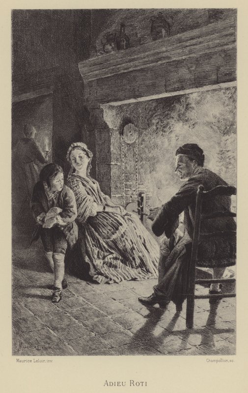 Pieczeń pożegnalna (wklęsłodruk) autorstwa Maurice Leloir