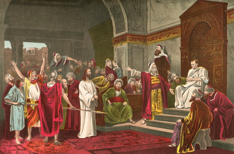 Chrystus przed Piłatem autorstwa Mihály Munkácsy