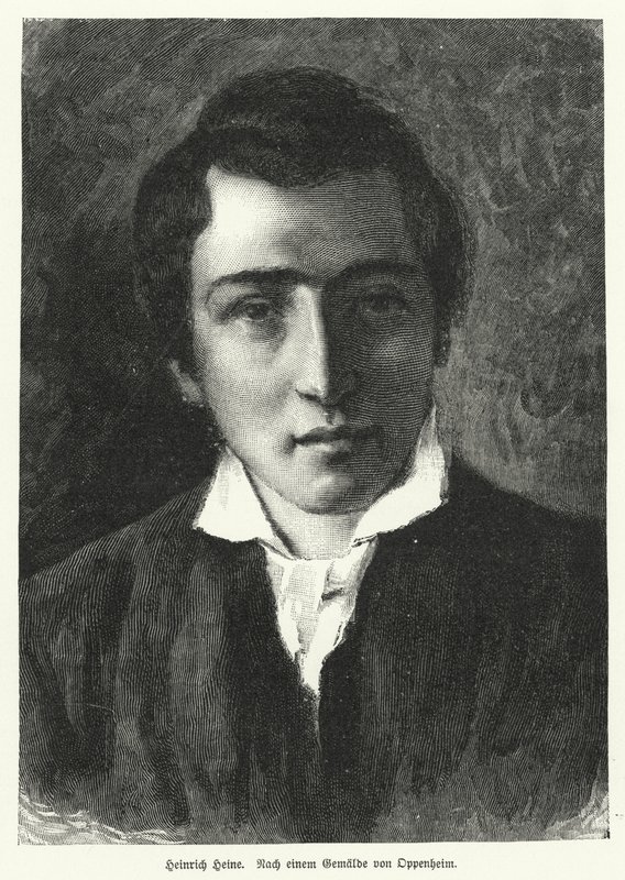 Heinrich Heine , niemiecki poeta (lito) autorstwa Moritz Daniel Oppenheim