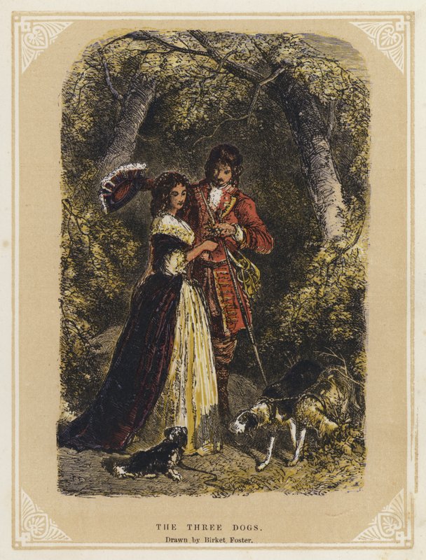 Trzy psy (kolor lito) autorstwa Myles Birket (after) Foster