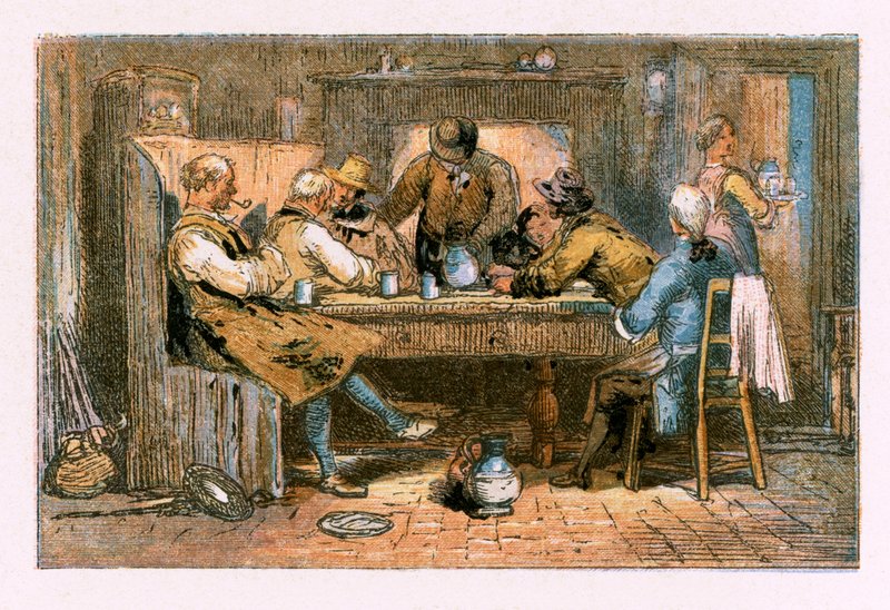 Ilustracja do „Opuszczonej wioski” autorstwa Myles Birket Foster
