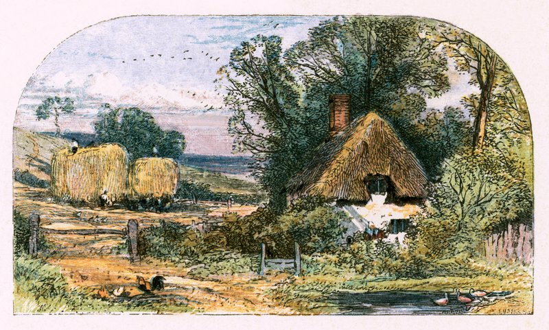 Ilustracja do „Opuszczonej wioski” autorstwa Myles Birket Foster