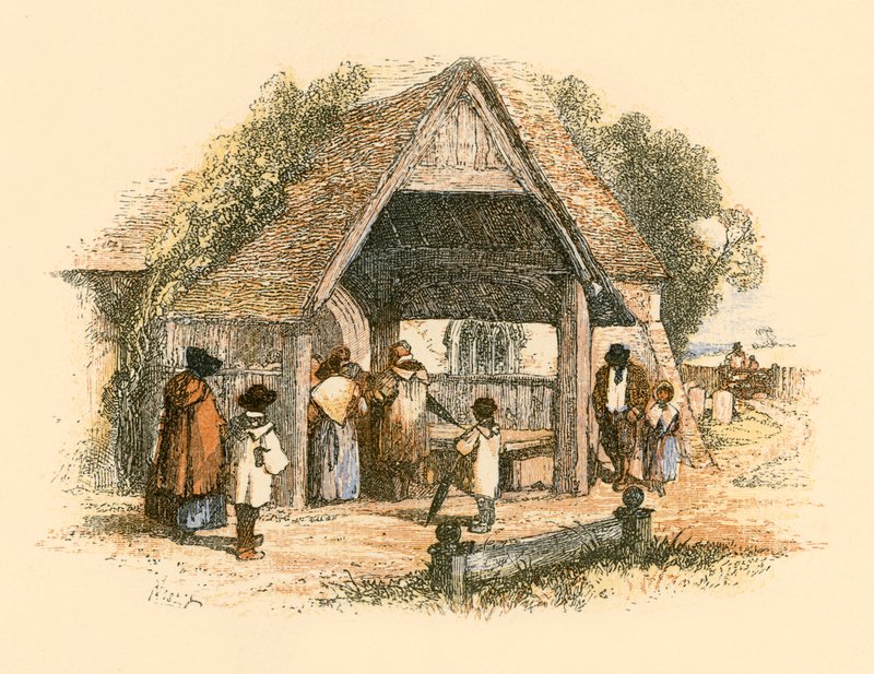 Kościół wiejski autorstwa Myles Birket Foster