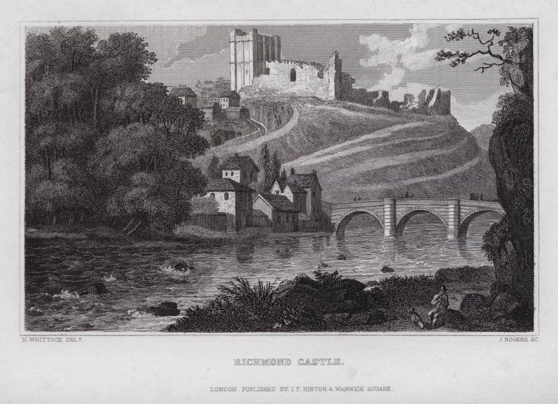Zamek Richmond (grawerowanie) autorstwa Nathaniel (after) Whittock