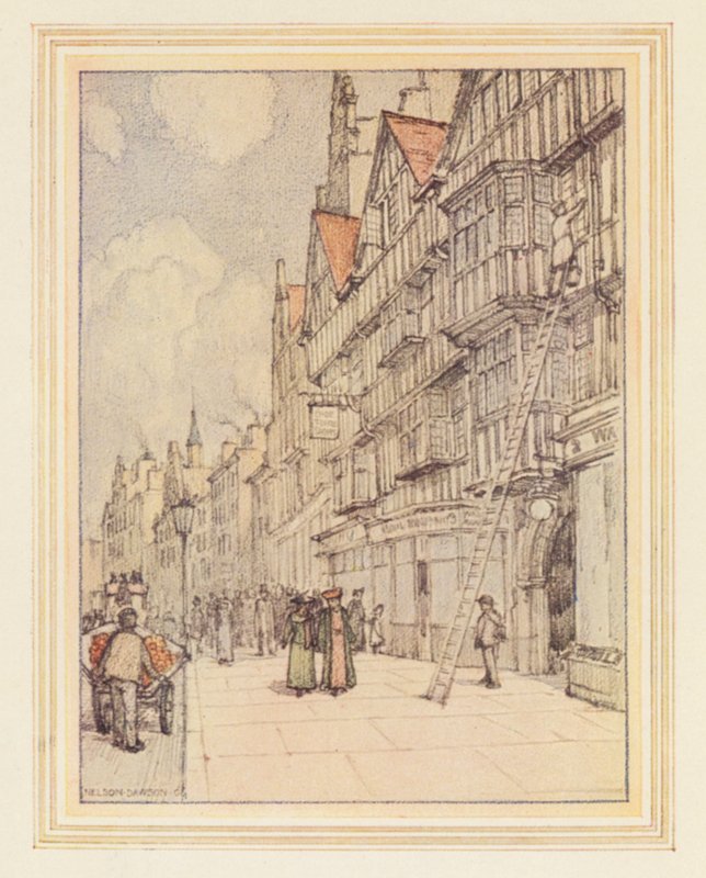 Staple Inn (druk kolorowy) autorstwa Nelson Dawson