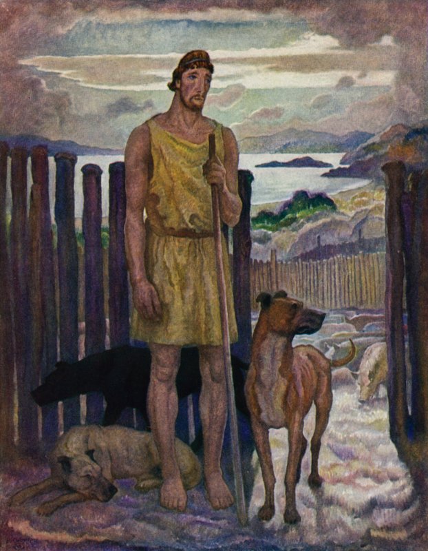 Odyssey: Eumaeus، د خنزیر پولی autorstwa Newell Convers Wyeth