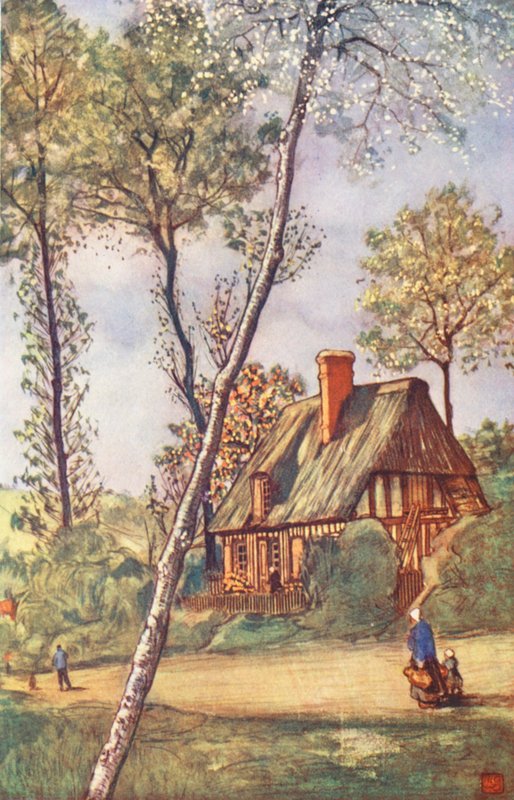 Scena wiejska (litografia kolorowa) autorstwa Nico Jungmann