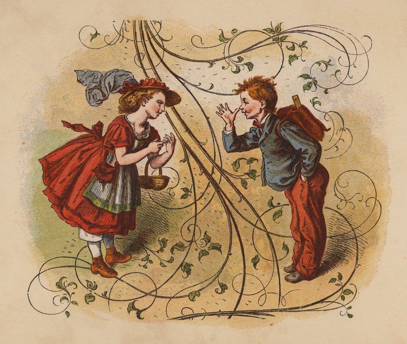 Znaki (litografia kolorowa) autorstwa Oskar Pletsch