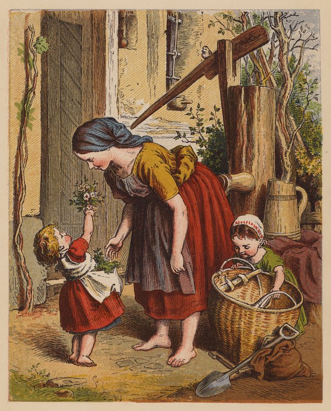 Letnie kwiaty (kolorowa litografia) autorstwa Oskar Pletsch