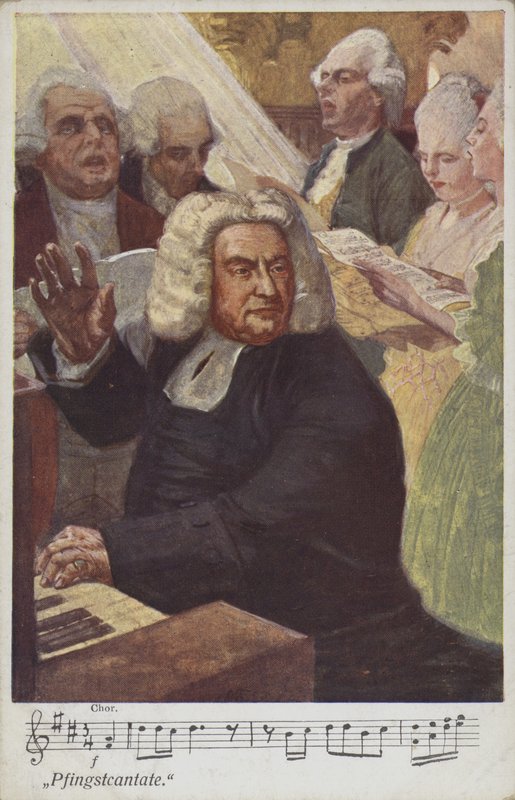 Johann Sebastian Bach (kolor lito) autorstwa Otto Friedrich