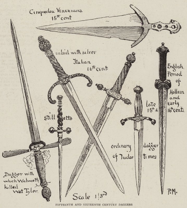 Sztylety z XV i XVI wieku autorstwa Percy Macquoid