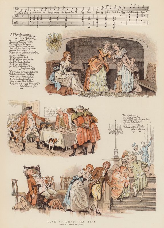 Miłość na Boże Narodzenie (chromolitho) autorstwa Percy Macquoid