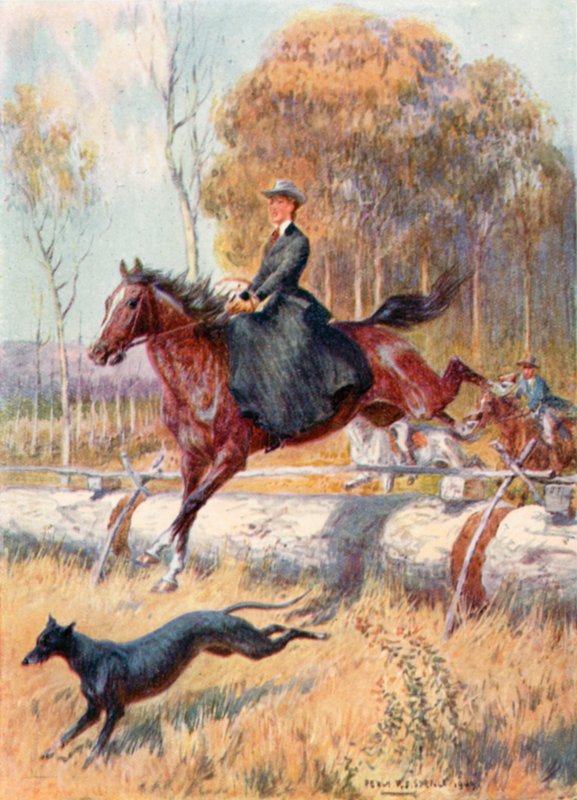 Polowanie na kangura (kolor lito) autorstwa Percy F.S. (after) Spence