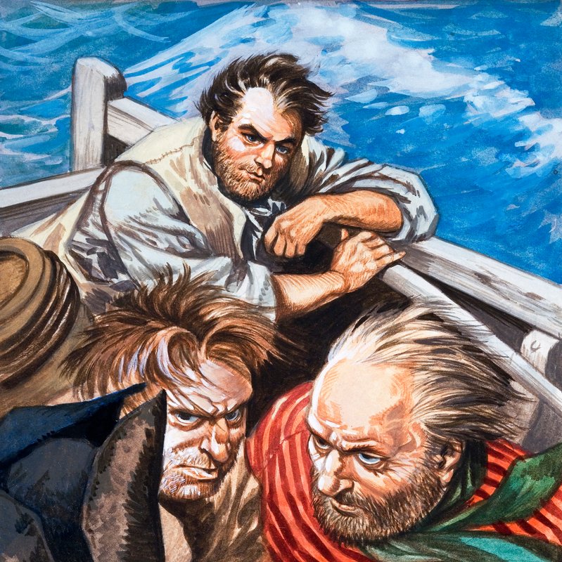 Bunt na Bounty (gwasz na papierze) autorstwa Peter Jackson