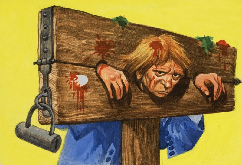 Zakaz wstępu: kłódka pod pręgierzem autorstwa Peter Jackson