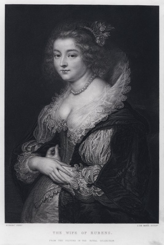 Żona Rubensa (rycina) autorstwa Peter Paul (after) Rubens