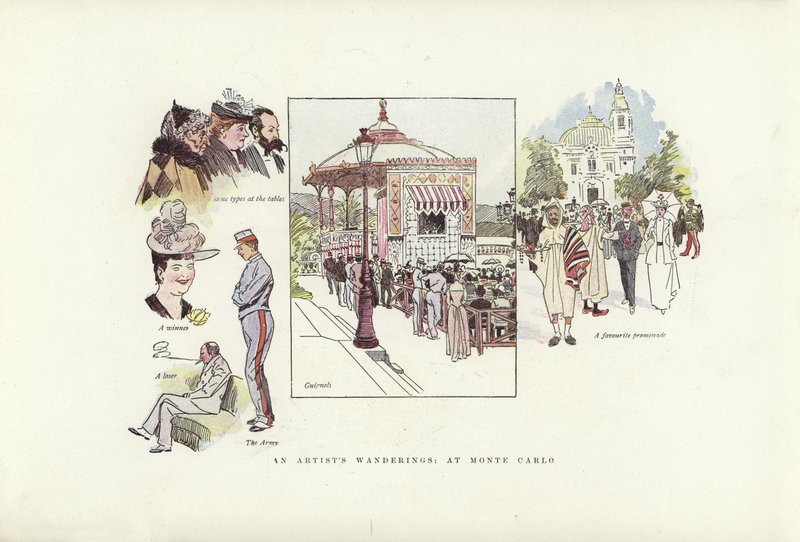 Wędrówki artysty, w Monte Carlo autorstwa Phil May