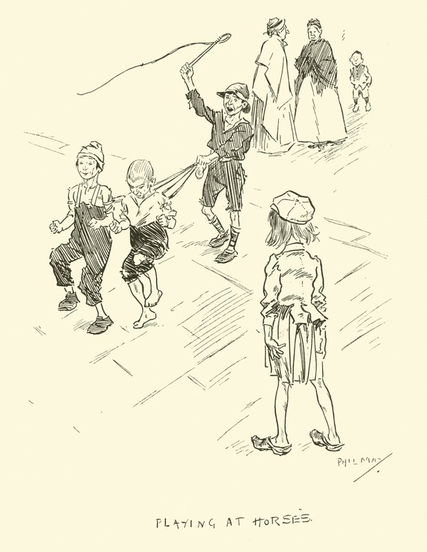 Ilustracja do Phila Maysa Gutter-Snipes autorstwa Phil May