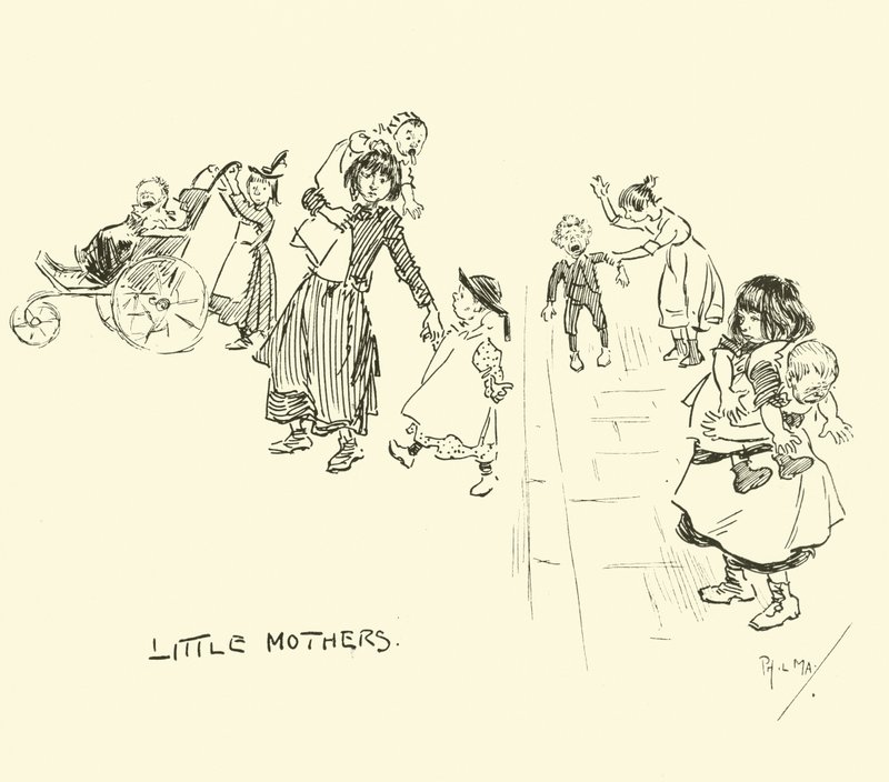 Ilustracja do Phila Maysa Gutter-Snipes autorstwa Phil May