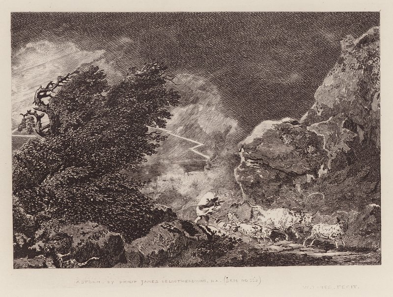 Burza (grawerunek) autorstwa Philippe de (after) Loutherbourg
