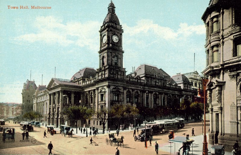 Town Hall, Melbourne (colour photo)   1326361   pl       polish Successfully Translated  Original: Siddende model Translat: Siddende model 1262504 pl polish Successfully Translated Original: Donor Theodore Metochites presents his church to Christ (Mosaic o autorstwa Photographer Australian