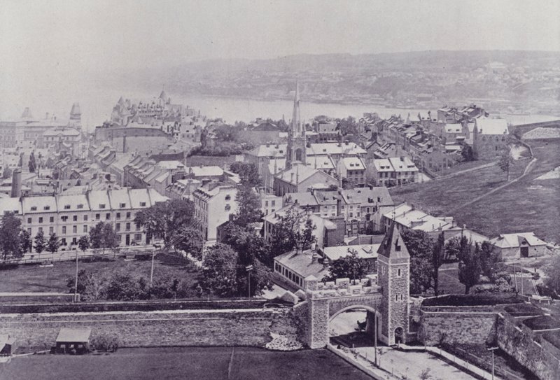 Kanada: Miasto Quebec (zdjęcie czarno-białe) autorstwa Photographer Canadian
