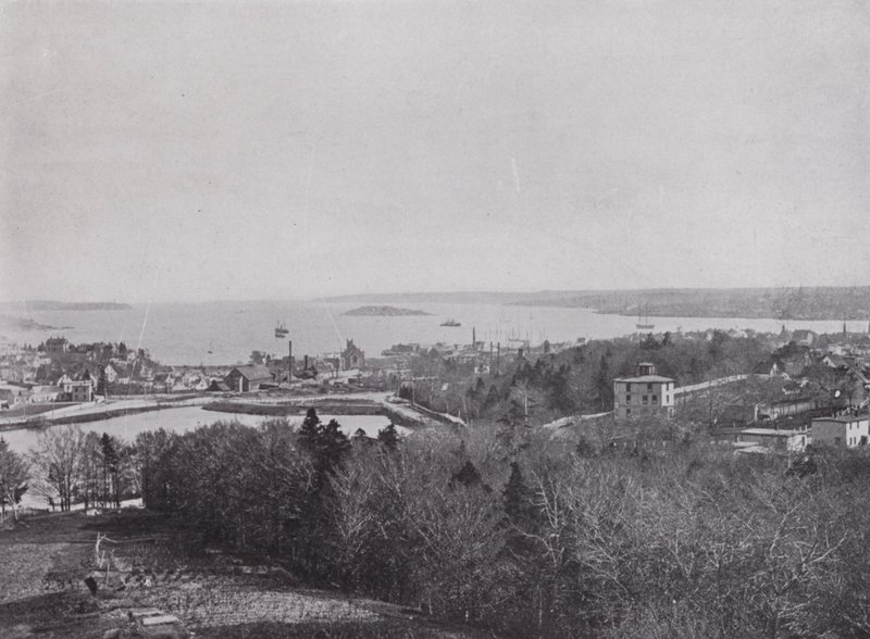 Wejście do portu, Halifax (zdjęcie czarno-białe) autorstwa Photographer Canadian