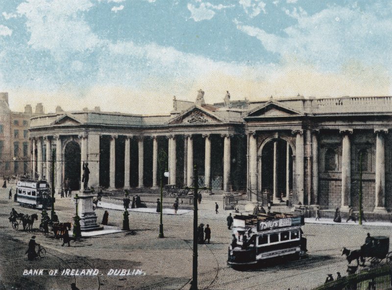 Bank of Ireland, Dublin (kolorowe zdjęcie) autorstwa Photographer Irish