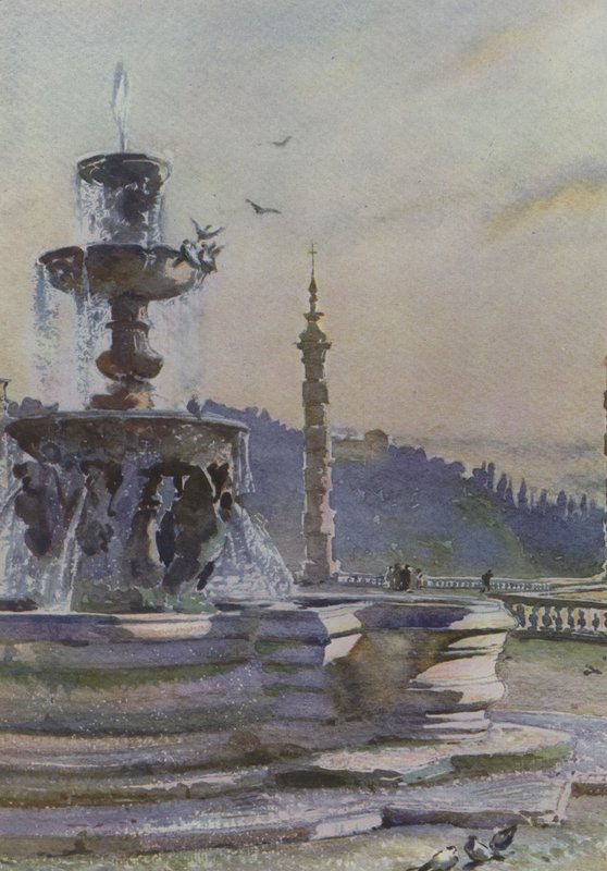 Frascati, Fontanna Pawła V, Villa Mondragone autorstwa Pierre Vignal