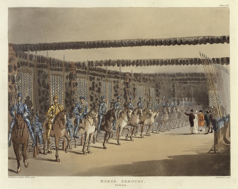 Zbrojownia koni autorstwa Pugin and Rowlandson