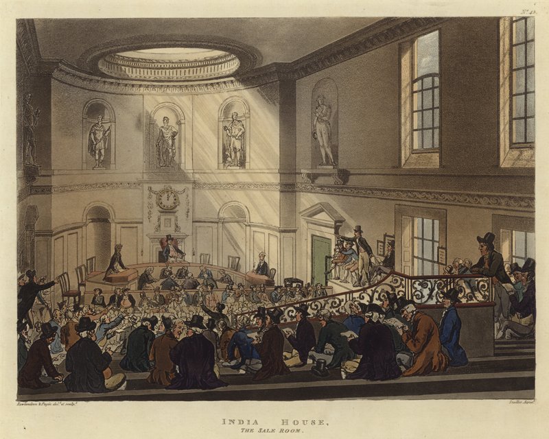 India House autorstwa Pugin and Rowlandson