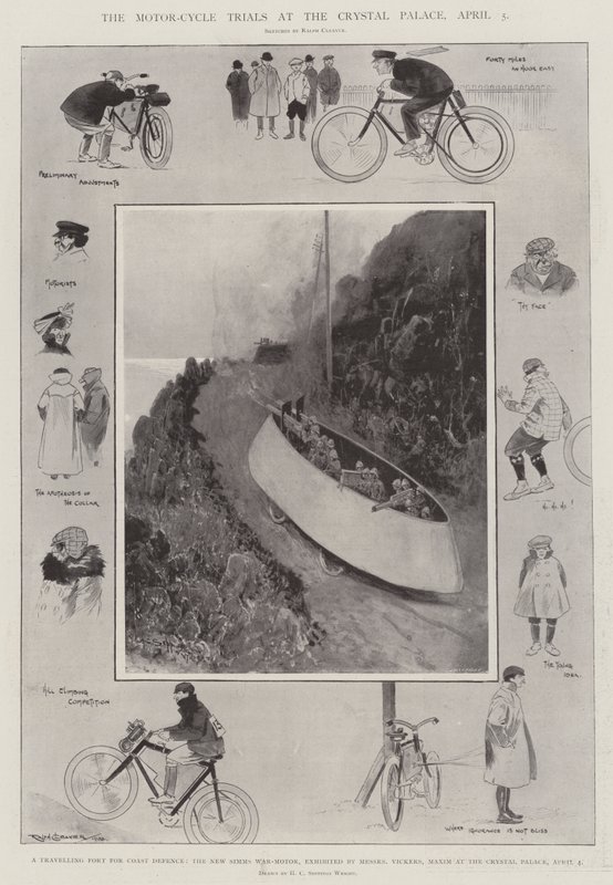 Próby motocyklowe w Crystal Palace, 5 kwietnia autorstwa Ralph Cleaver