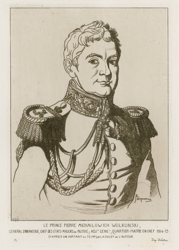 Książę Pierre Michailowicz Wołkoński autorstwa Raphael Jacquemin