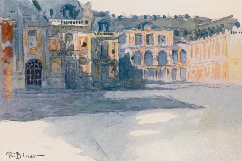 Marmurowy Dziedziniec, Wersal autorstwa Rene Binet