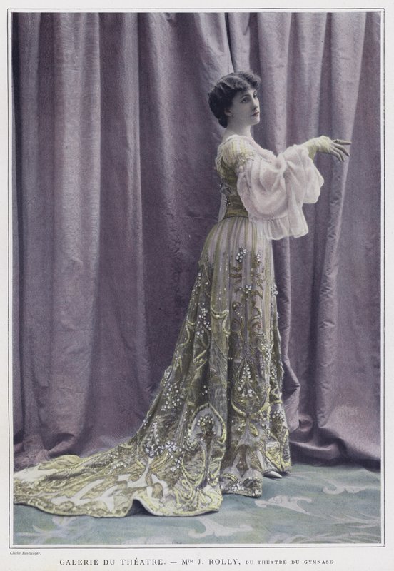 Jane Rolly, francuska aktorka (kolorowe zdjęcie) autorstwa Reutlinger Studio