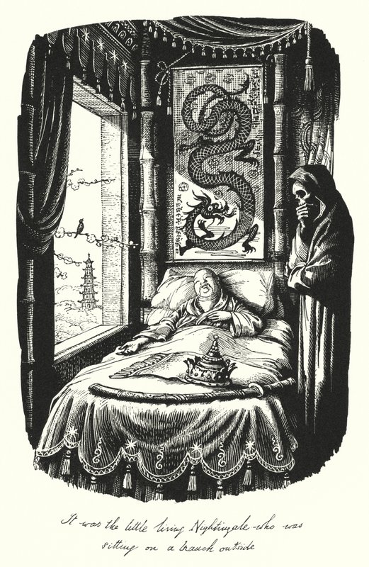 Hans Christian Andersen: Słowik (lito) autorstwa Rex (after) Whistler