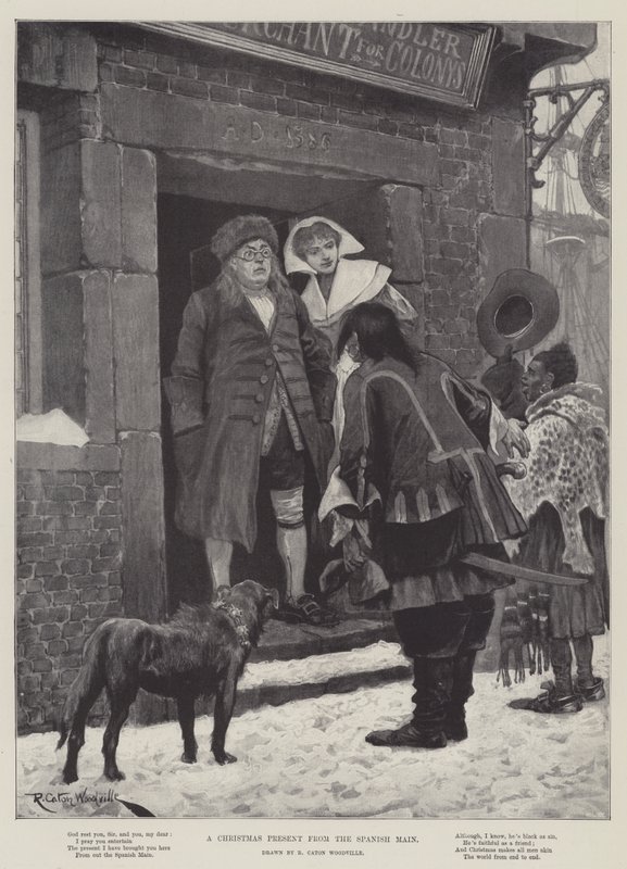 Prezent świąteczny z hiszpańskiego Main autorstwa Richard Caton Woodville junior