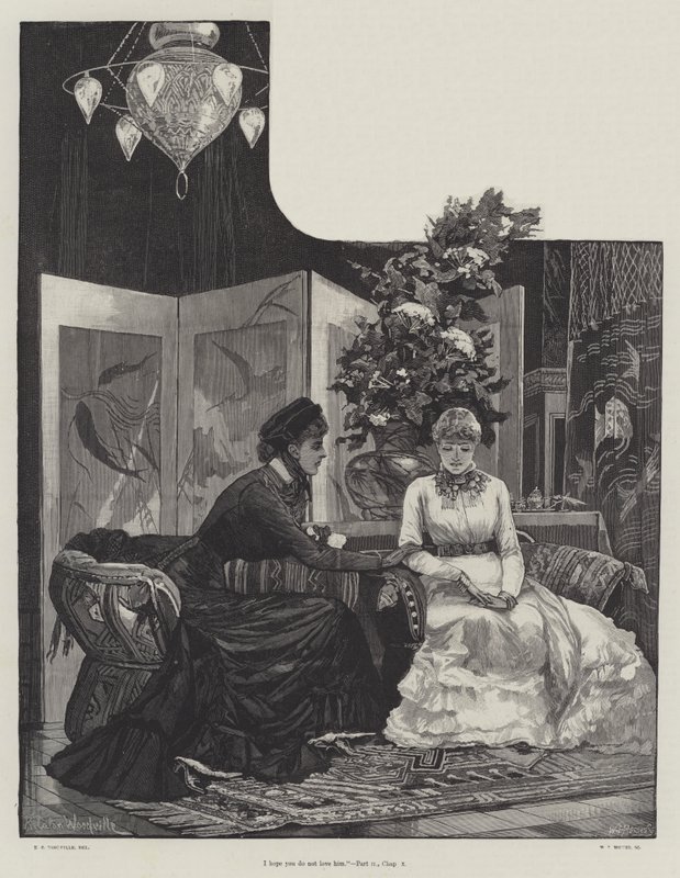 Byli małżeństwem — Walter Besant i James Rice autorstwa Richard Caton Woodville junior