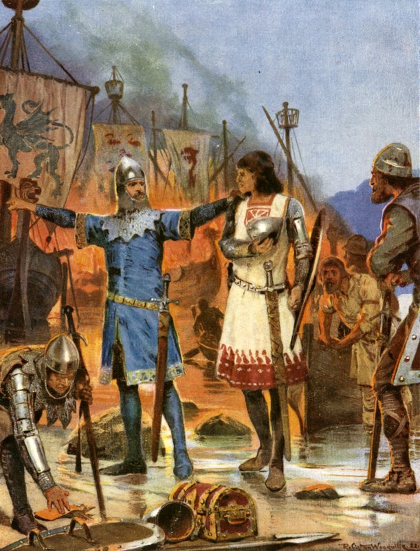 Fitzstephen pali swoje łodzie autorstwa Richard Caton II (after) Woodville