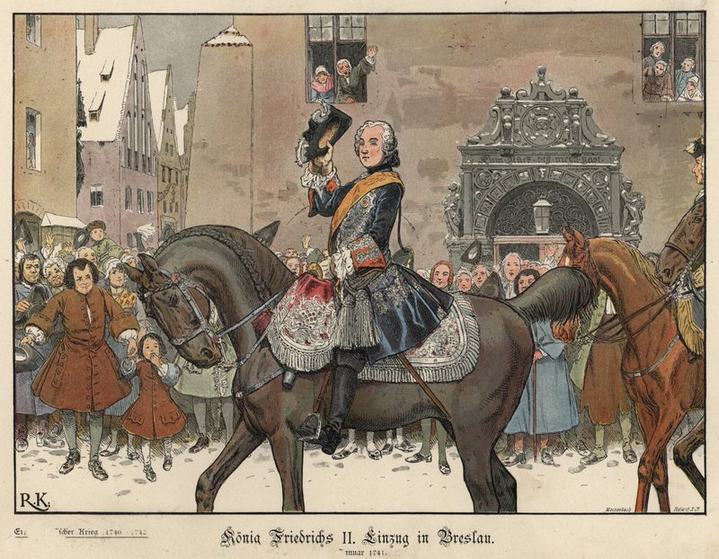Wejście Fryderyka Wielkiego do Wrocławia, 1741 autorstwa Richard Knoetel