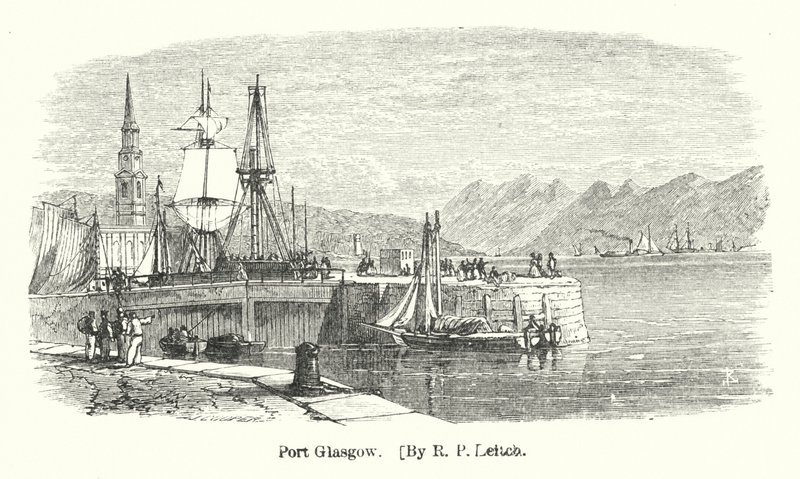 Port Glasgow (grawerowanie) autorstwa Richard Principal (after) Leitch