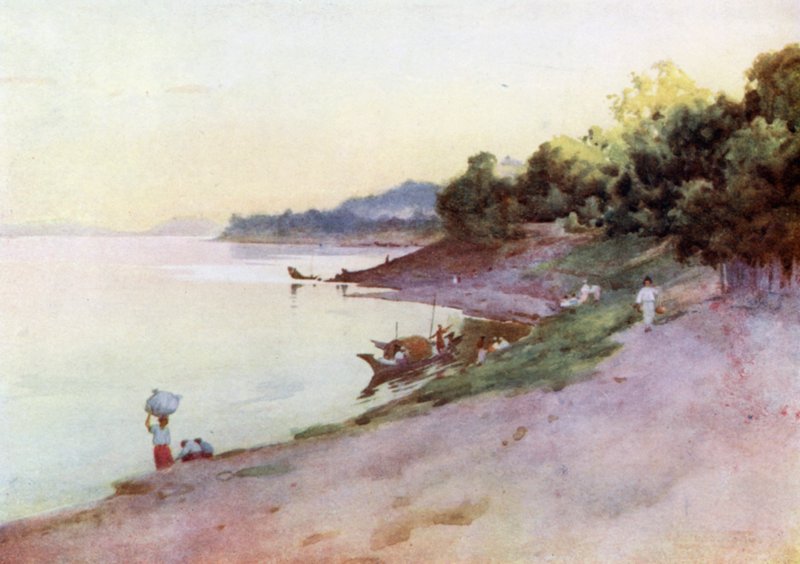 Wieczór w Thayetmyo autorstwa Robert George Talbot Kelly