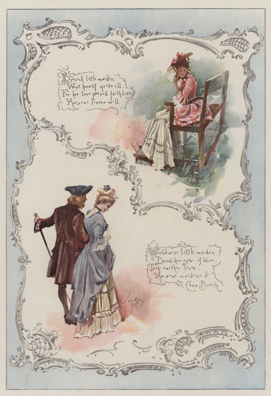 Zakochana Mała Panna (chromolitho) autorstwa Robert Sauber