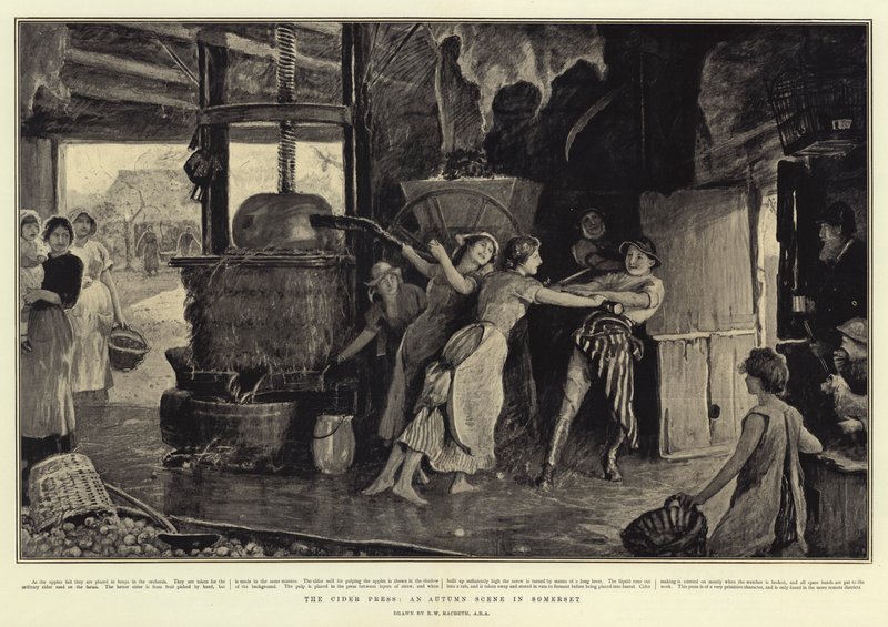 Cider Press, jesienna scena w Somerset autorstwa Robert Walker Macbeth