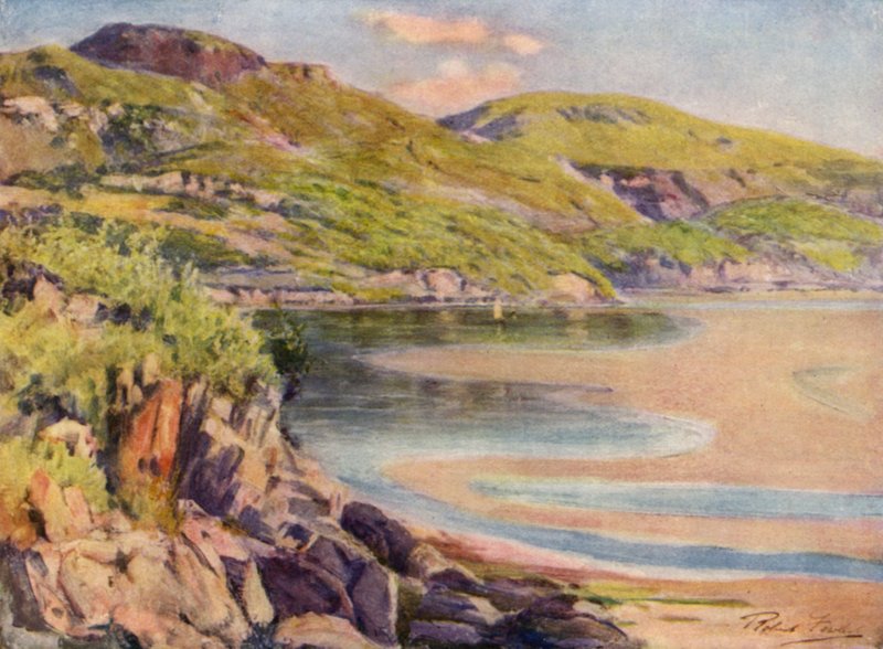 Przypływ, w pobliżu Barmouth (kolor lito) autorstwa Robert (after) Fowler